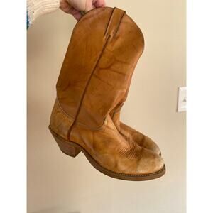 Vintage Laredo lived in tan leather vamp boots men’s 8 D USA made